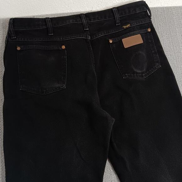 Wrangler Vintage Jeans Mens 36X37 Black Classic Cowboy Cut Western Cowboy Tall - Picture 11 of 15